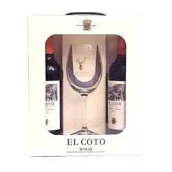 El Coto Crianza 2 Botellas con copa regalo jpg