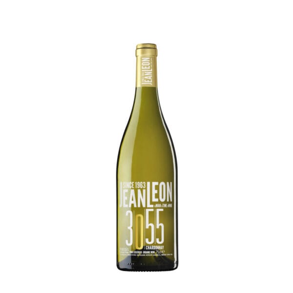 botella vino blanco petit chardonnay 3055 jean leon 75cl